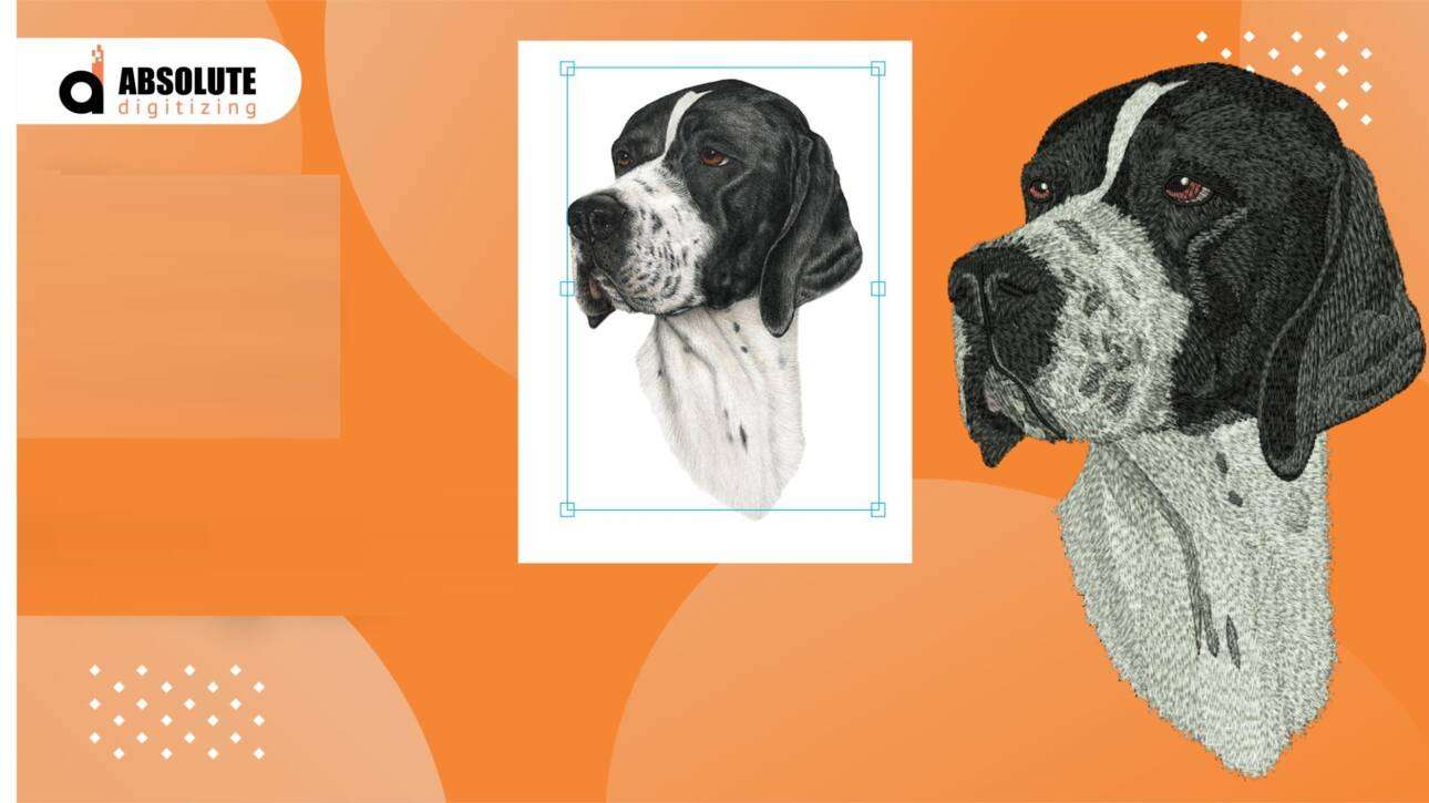 Dog image to embroidery file