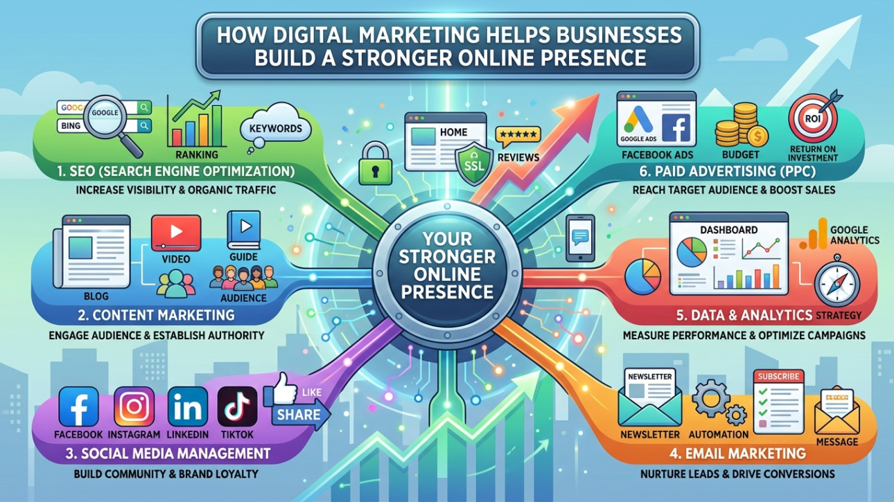 How Digital Marketing Helps Businesses Build a Stronger Online Presence