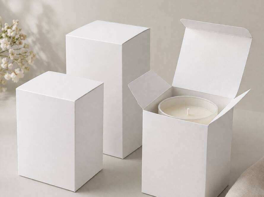White Candle Boxes