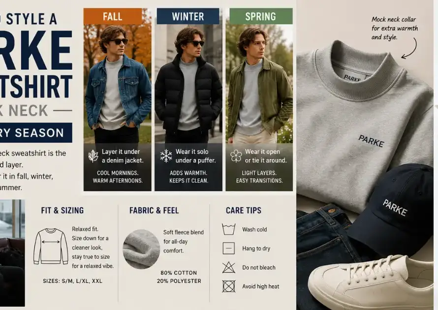 How to Style Parke Sweatshirt Mock Neck All Year