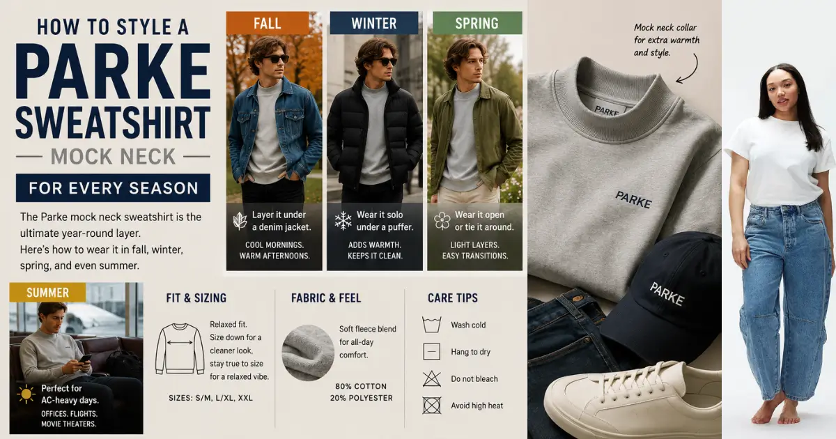 How to Style Parke Sweatshirt Mock Neck All Year