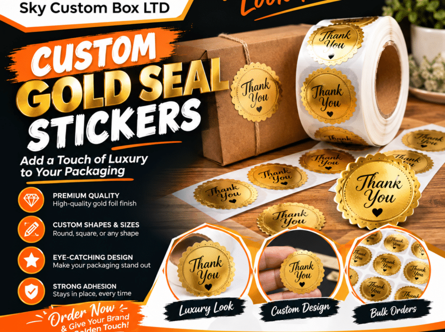 custom gold seal stickers