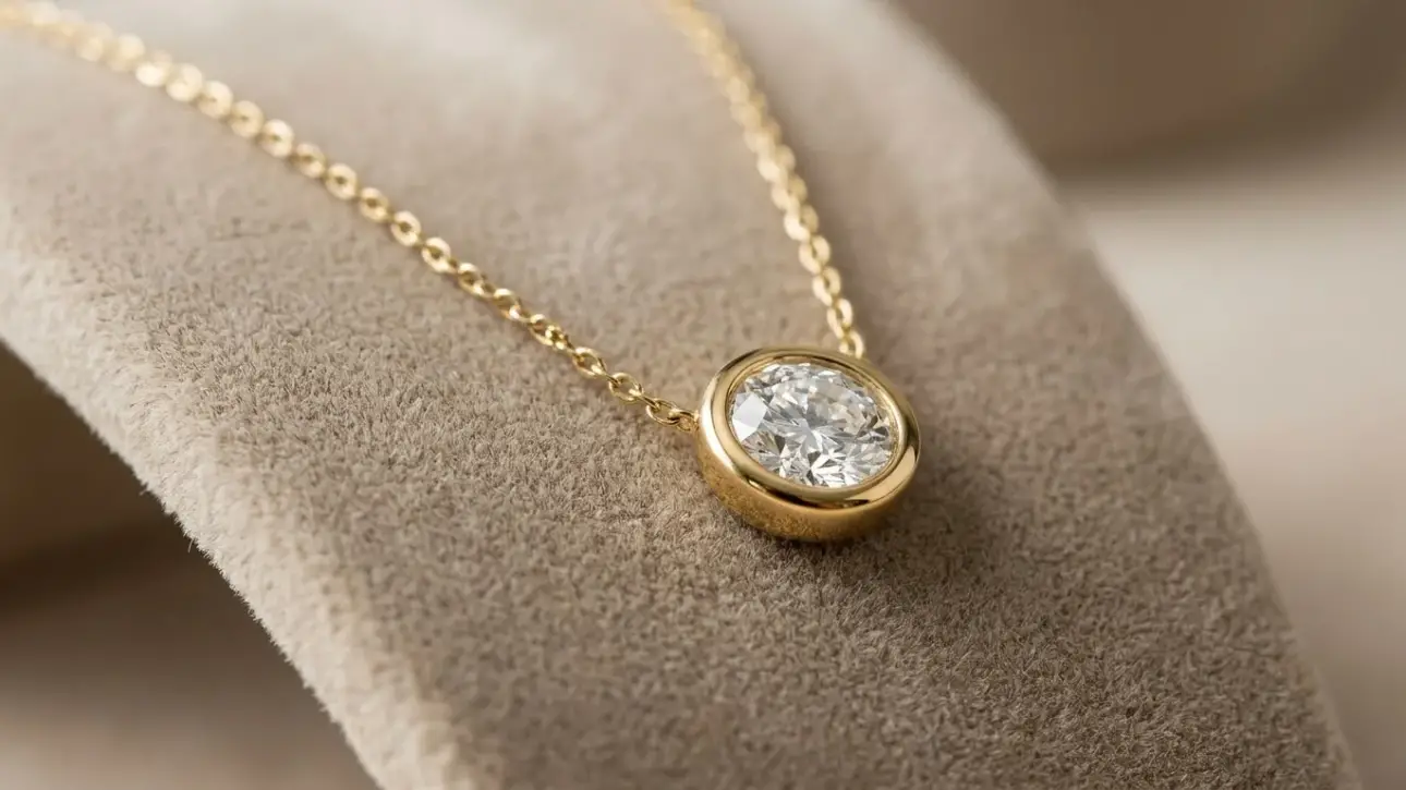 What Is a Lab-Grown Diamond Bezel Necklace Worth Today